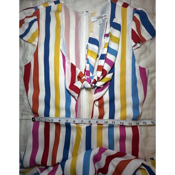 COLOR ME COURTNEY Sheree Colorful Striped Jumpsuit SIZE 6 - Picture 10 of 11